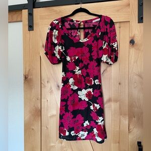 Forever 21 Black and Pink Floral Mini Dress